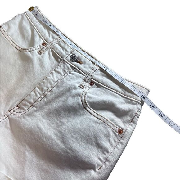 Wild fable high rise rolled bottom jean shorts white size 4 - Picture 8 of 11